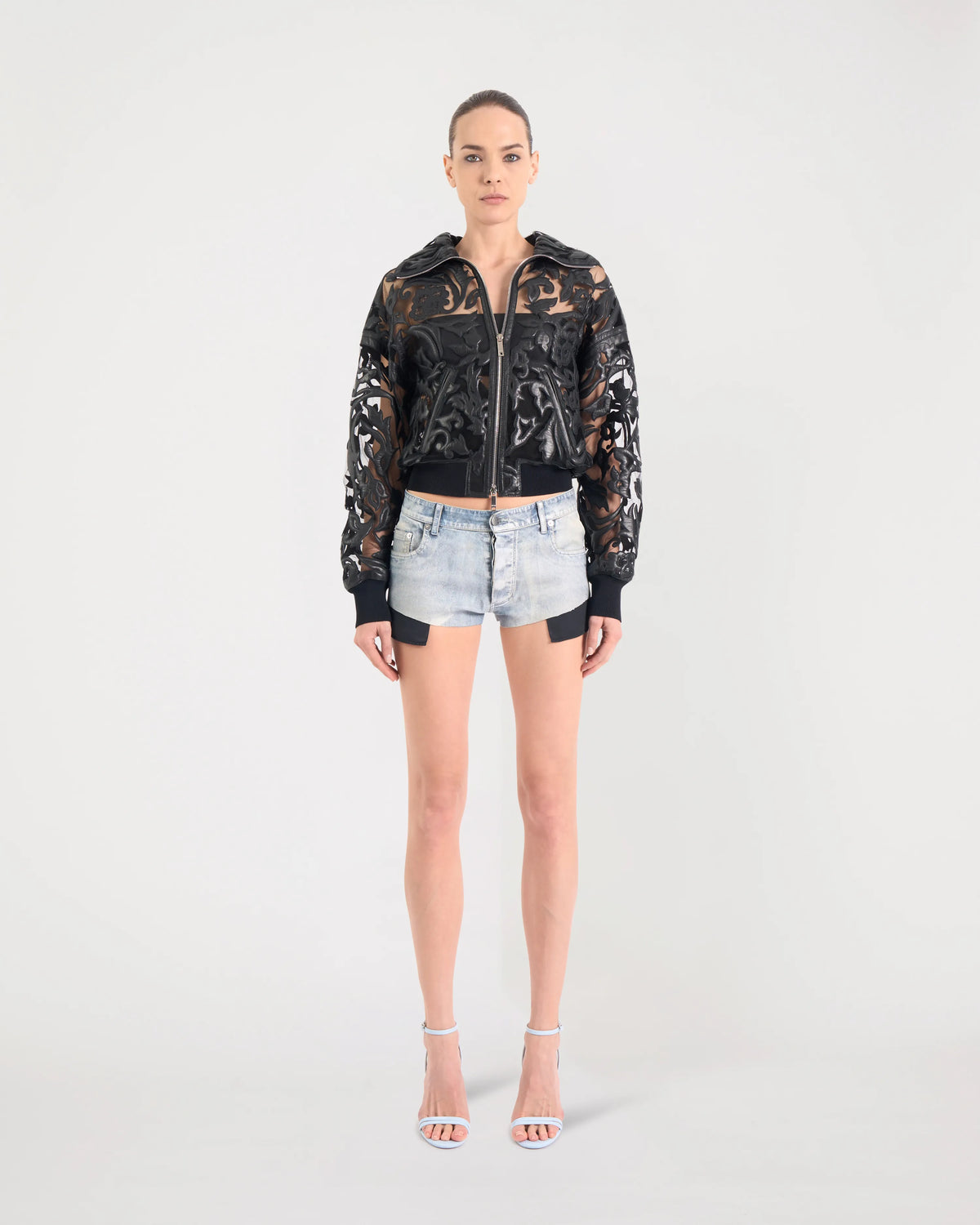 Blouson perfecto en cuir noir